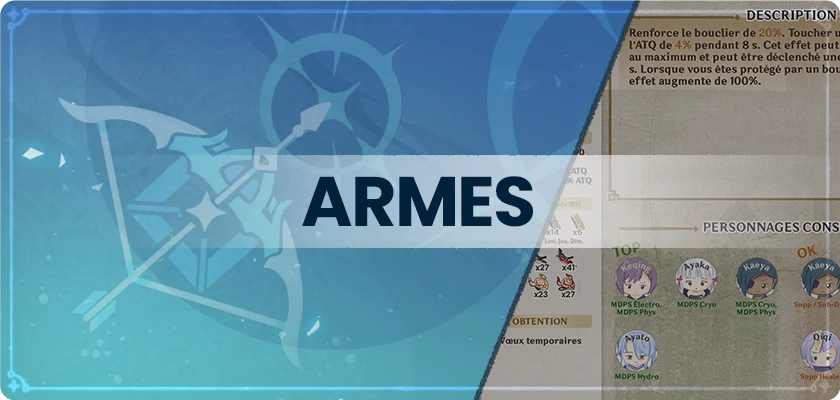 Guides Armes Genshin Impact