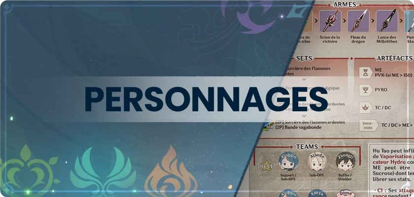 Builds Personnages Genshin Impact